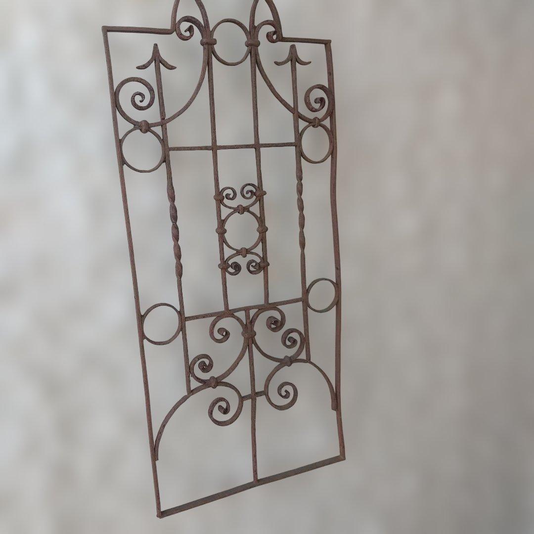 フェンスアンティーク アイアンパネル イギリスアンティーク アイアンフェンス ゲート柵 ガーデニング 12616