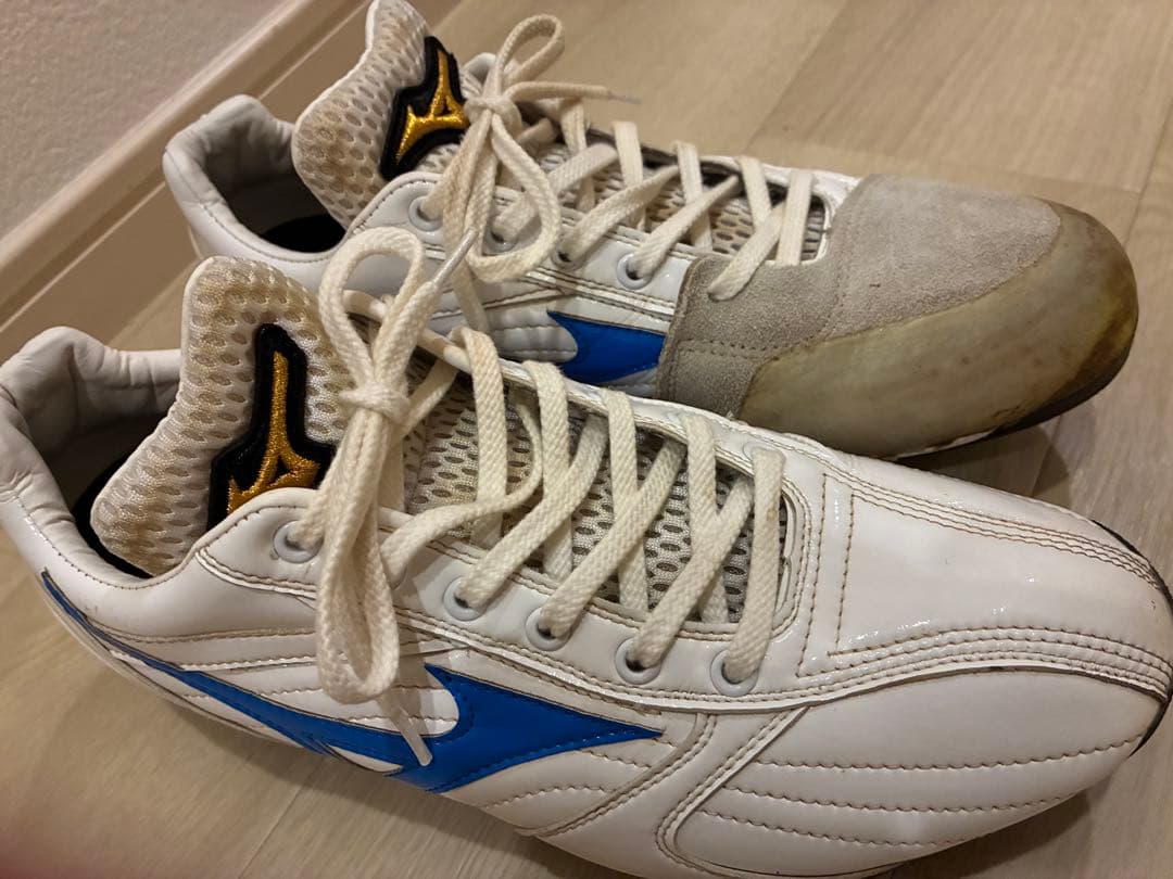 Mizuno Proスパイクシューズ ホワイト/ブルー MIZUNO（ミズノ） 【サイズ交換送料無料】マリンブルー×ホワイト 野球