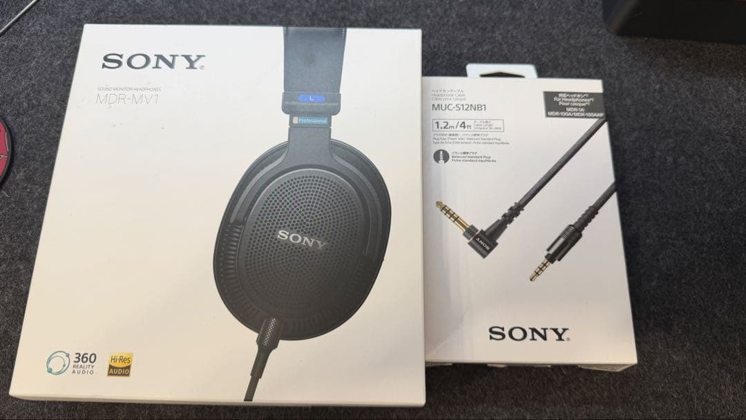 SONY モニターヘッドホン MDR-MV1 MUC-S12NB1 - メルカリ