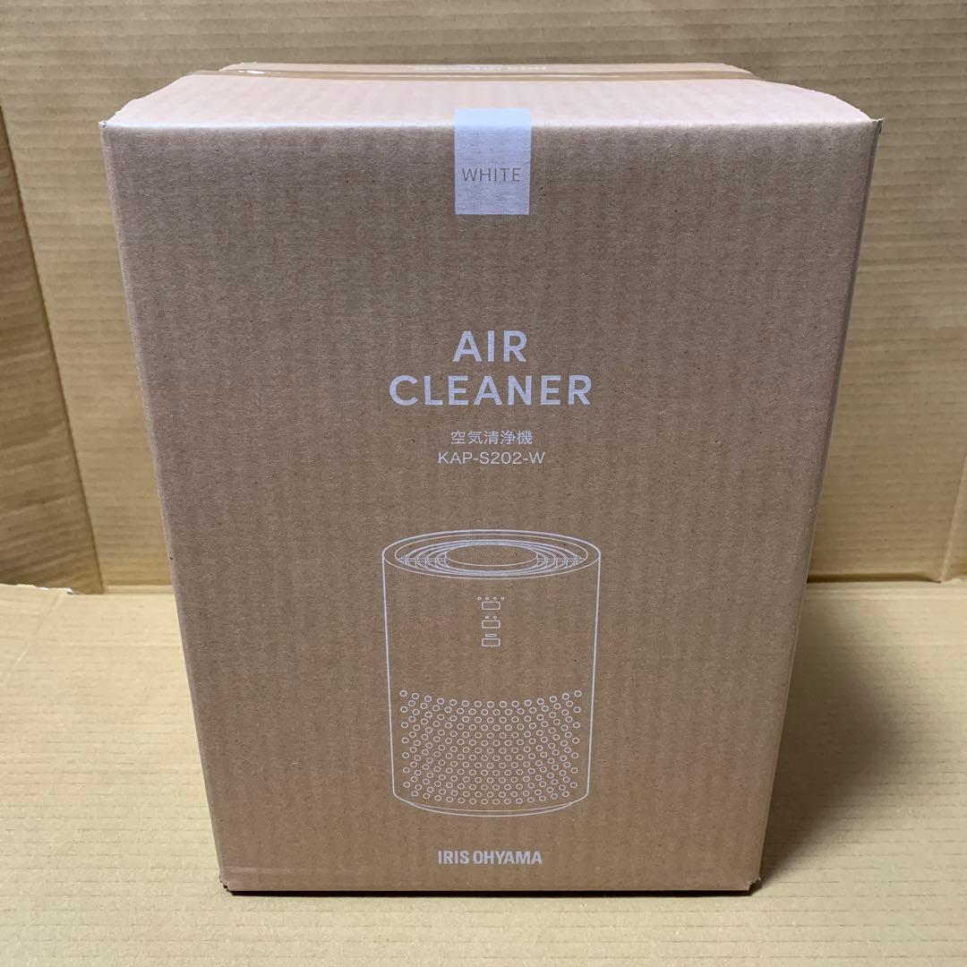 【新品未開封】　アイリス　空気清浄機　KAP S202 W 空気清浄機 KAP-S202-W [適用畳数：10畳 /PM2.5対応] IRIS OHYAMA