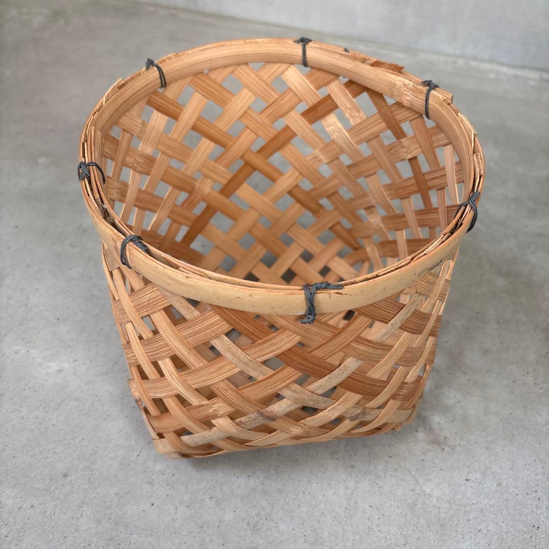 竹籠 昭和レトロ バスケット - メルカリ