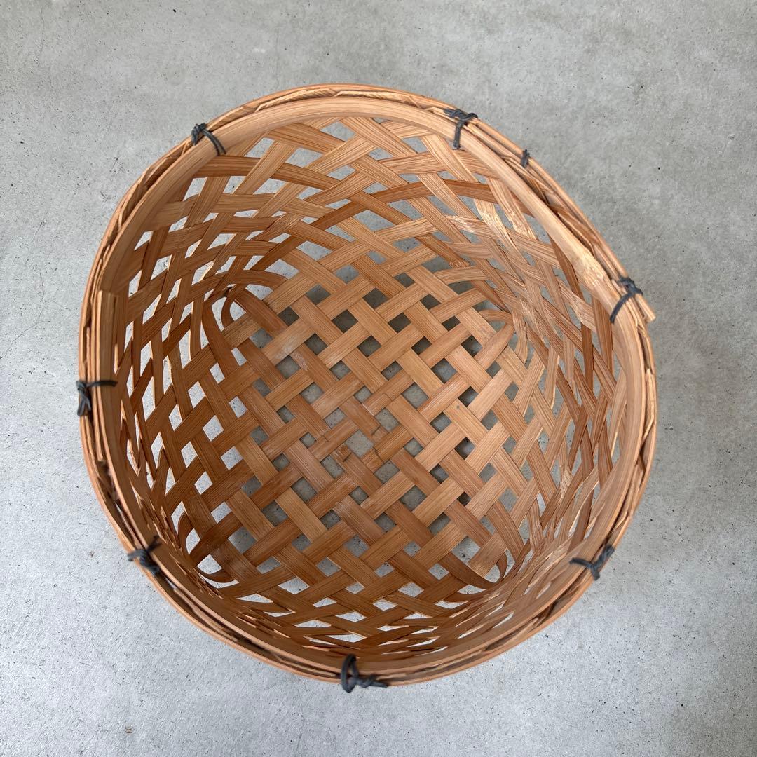 竹籠 昭和レトロ バスケット - メルカリ