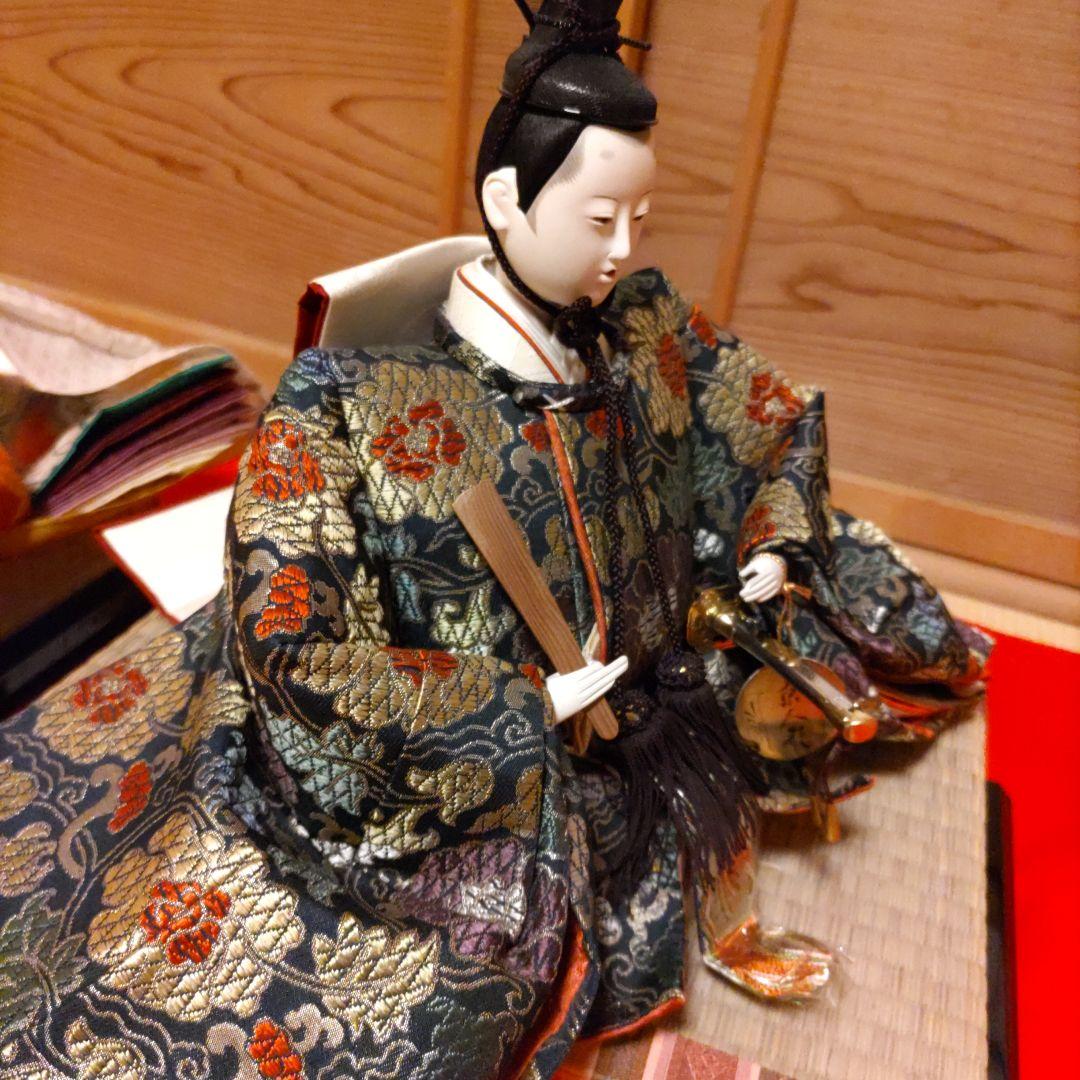 慶雲作 京雛 親王揃い 正絹本仕立十二単衣 台座・毛氈付 - メルカリ