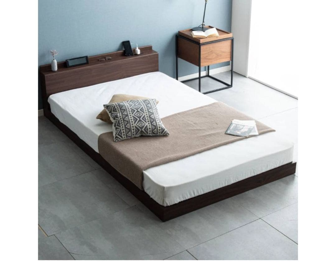 タンスのゲン ローベッド スマホスタンド 宮棚付き すのこ USB コンセント Amazon｜タンスのゲン ベッド シングル ローベッド スマホスタンド 宮