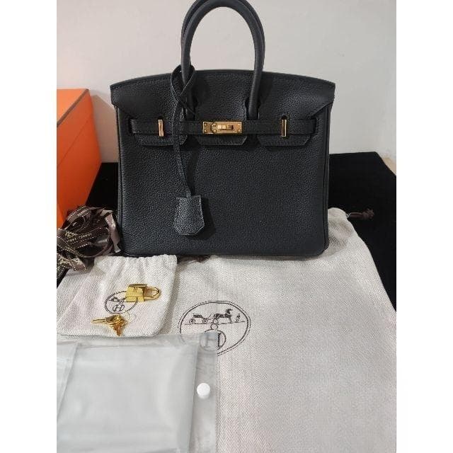 HERMES バーキン 25 黒 ハンドバッグ ゴールド金具 楽天市場】エルメス バーキン25 トゴ ブラック ゴールド金具 HERMES
