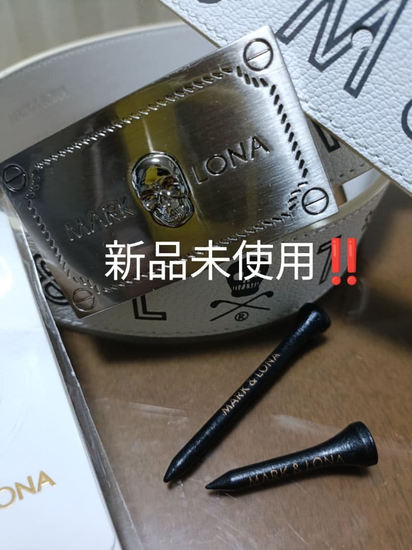 MARK&LONA マークアンドロナ ゴルフベルトスカル ホワイト新品未使用
