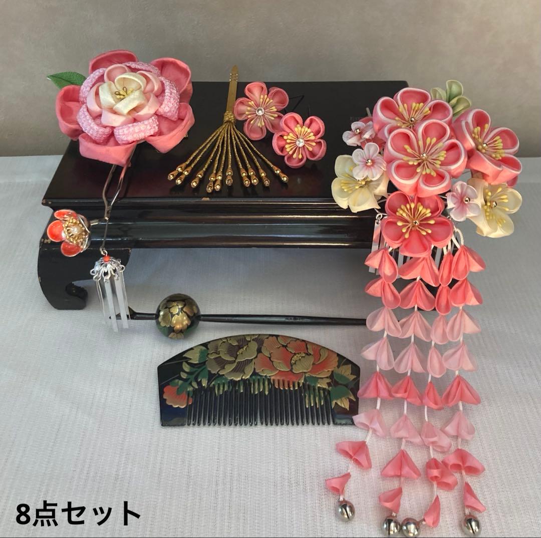専用 桃色吐息 牡丹と梅 金属簪 花簪コーム簪 櫛簪 玉簪 Uピン