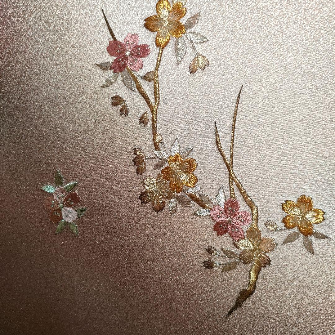 雛道具 雛人形 二曲屏風 桜刺繍 Pボカシ20号 屏風のみ出品(高さ60cm