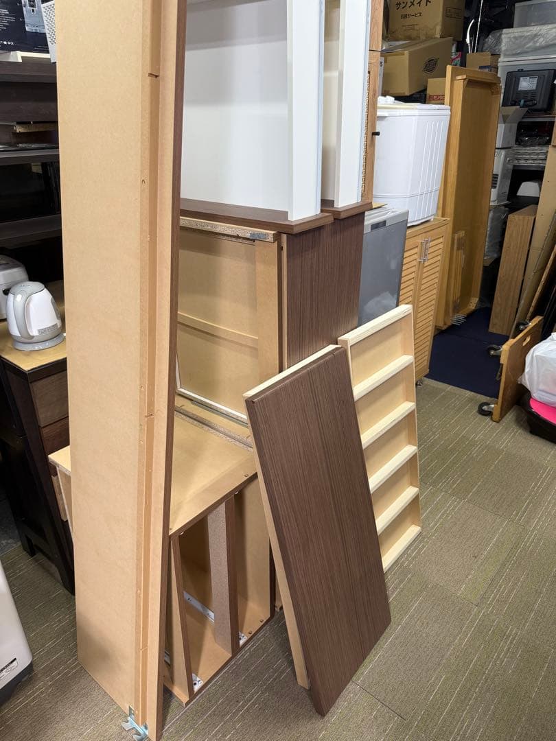 美品】ニトリ シングルベッドフレーム ジオ チェスト40J MBR 板下収納