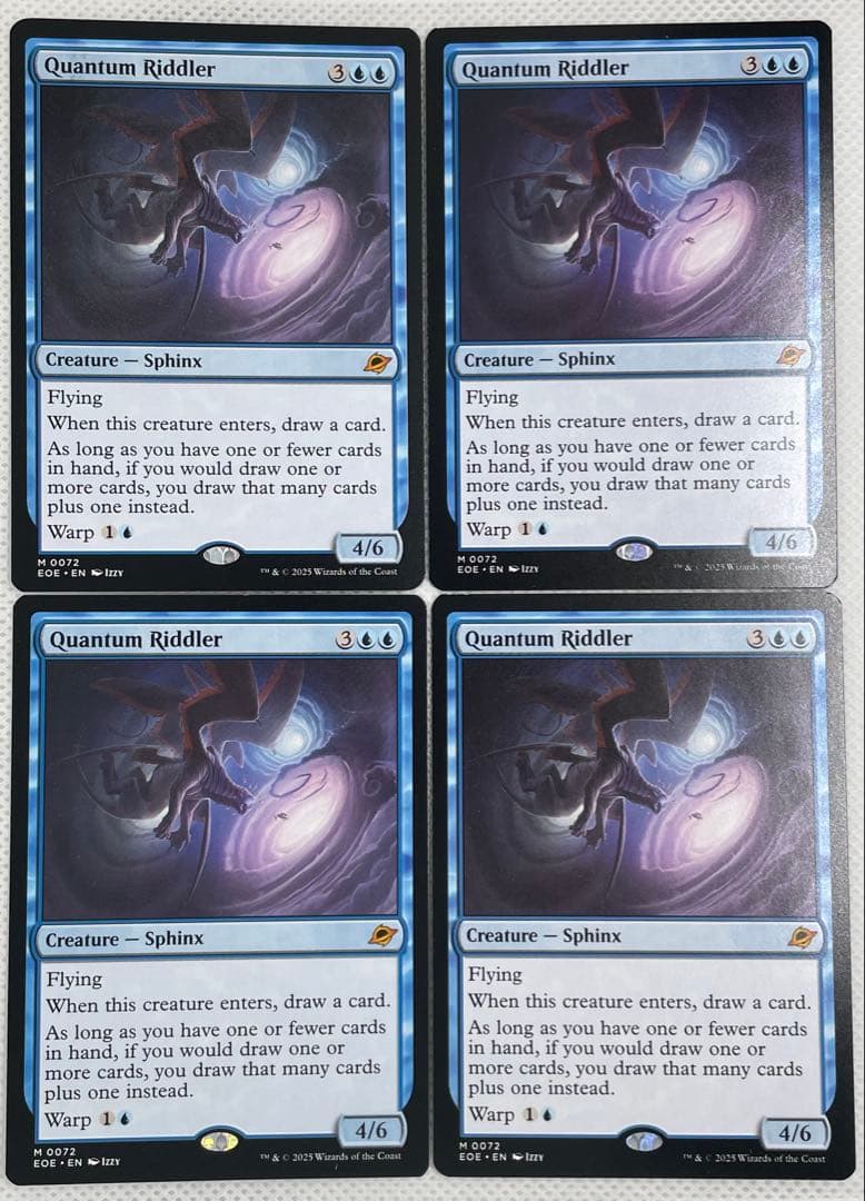 MtG 量子の謎かけ屋 /Quantum Riddler 英語4枚 EX+](フルアート)量子の謎かけ屋/Quantum Riddler《英語》【EOE】