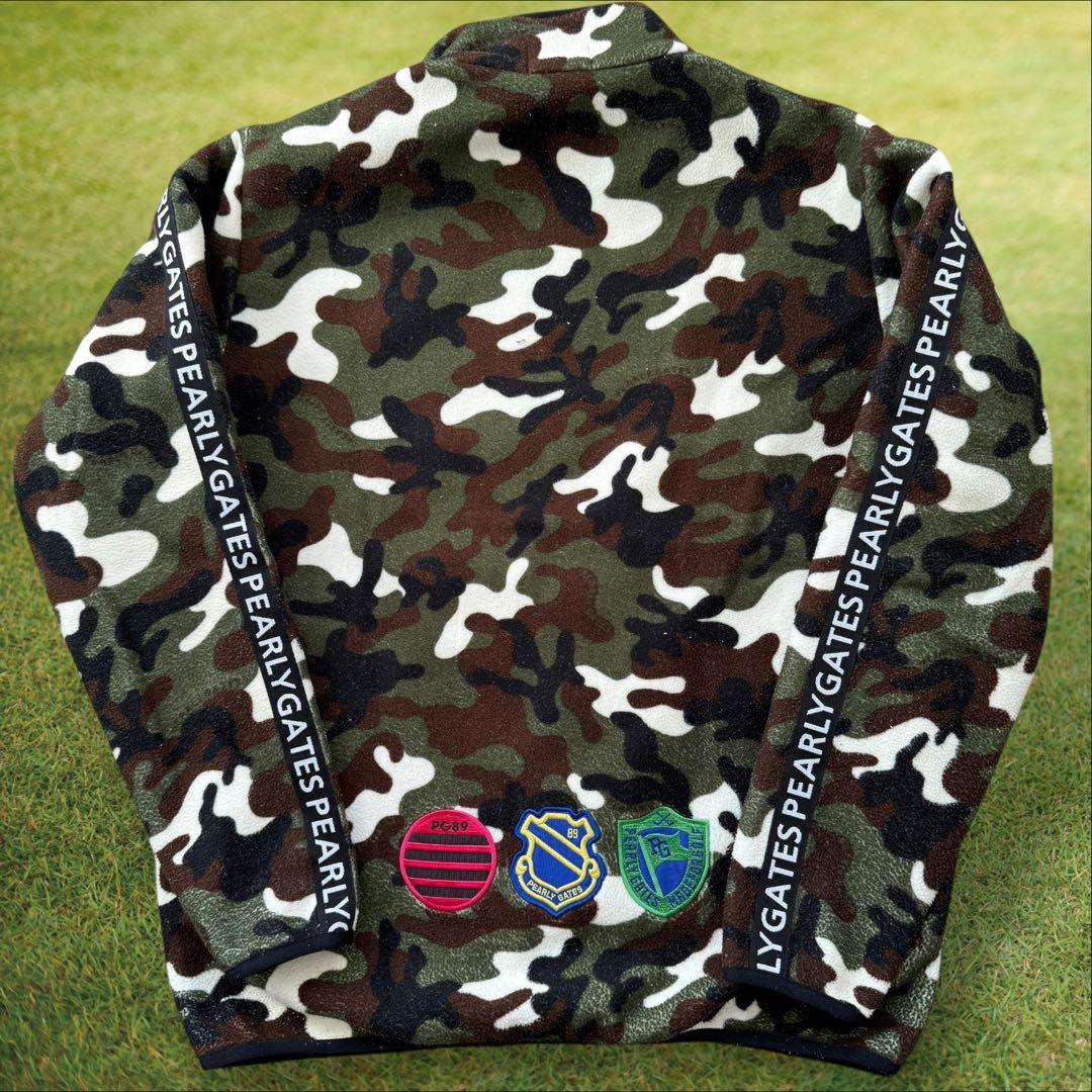 パーリーゲイツ フリース ジャケット 迷彩 カモフラ サイドロゴ M〜L