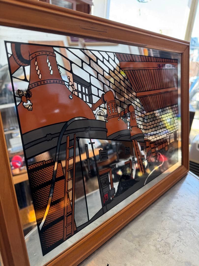 b*d様 ★レア★パブミラー　奥山義八郎　建造物版画・ニッカウヰスキー蒸溜工場 ☆レア☆パブミラー 奥山義八郎 建造物版画・ニッカウヰスキー蒸溜工場
