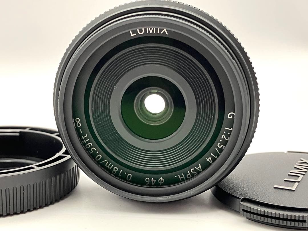 【美品】LUMIX 14mm f2.5 単焦点　マイクロフォーサーズ パナソニック LUMIX G 14mm / F2.5 II ASPH. でマイクロフォーサーズ最