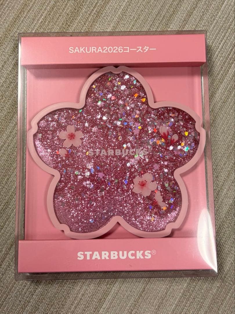 新品未使用未開封】スタバ SAKURA 2026 コースター シャイニーピンク