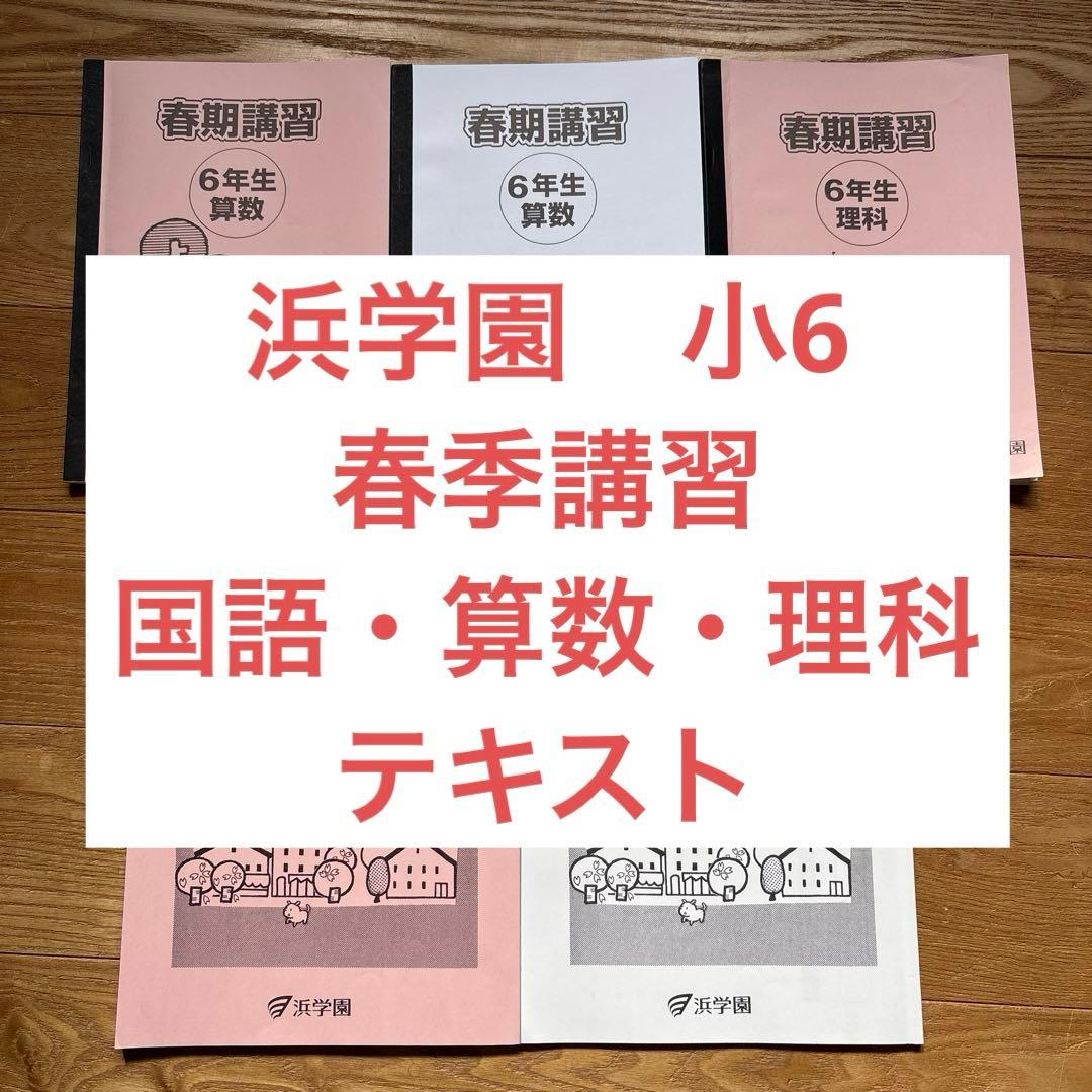 小6最難関 浜学園 春期講習 算数・国語・理科テキスト - メルカリ