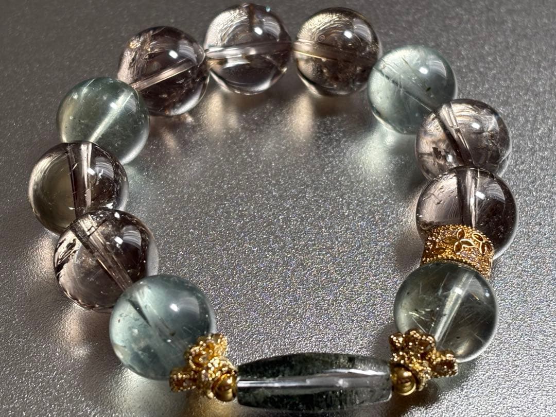 極上 ガネッシュヒマール水晶・アルーシャサンストーン・アイリス