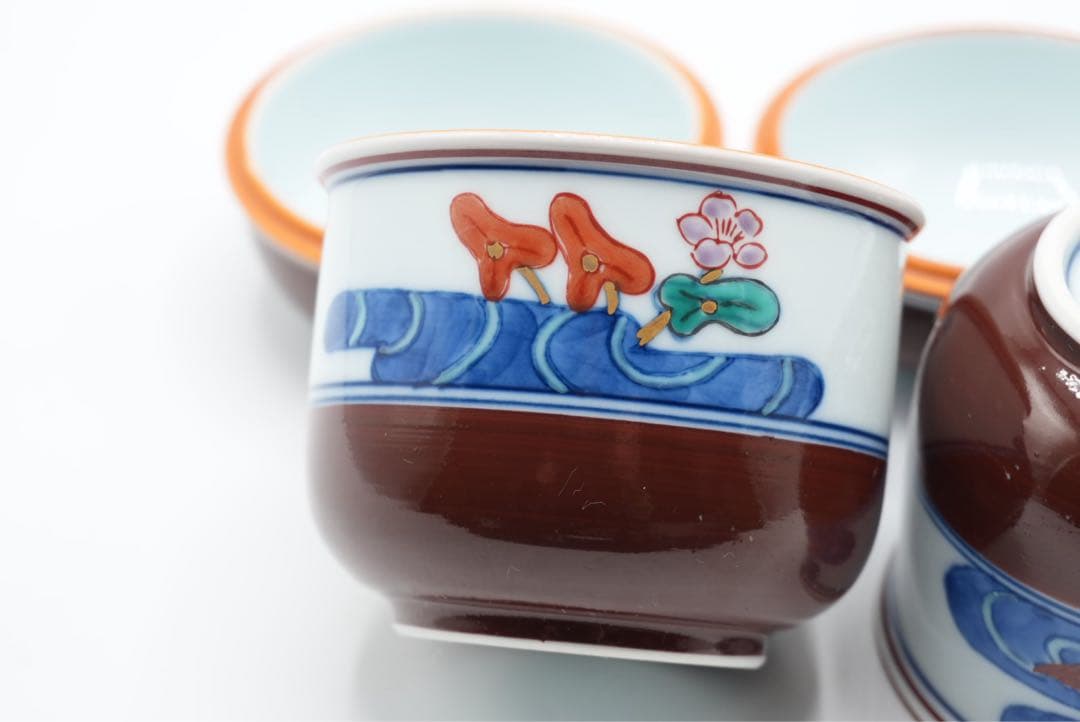 波佐見焼 鉄砂水鳥 むし碗 蓋付き蒸し碗 保管品 ヴィンテージ - メルカリ