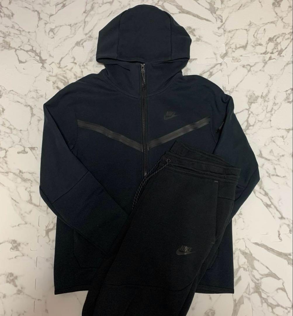 NIKE テックフリース ブラック セットアップ 黒タグ - メルカリ