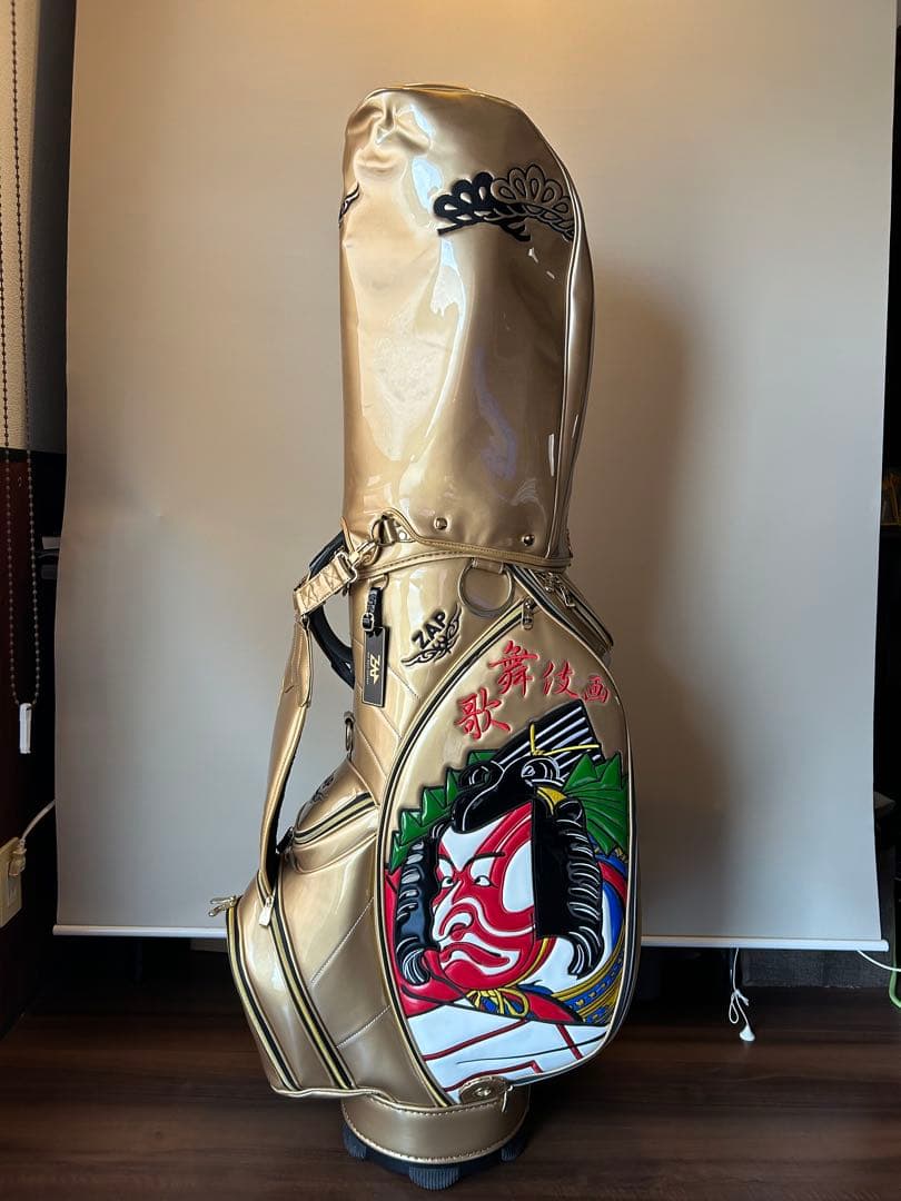 ザップZAPキャディーバッグ 歌舞伎画 ゴールド - メルカリ