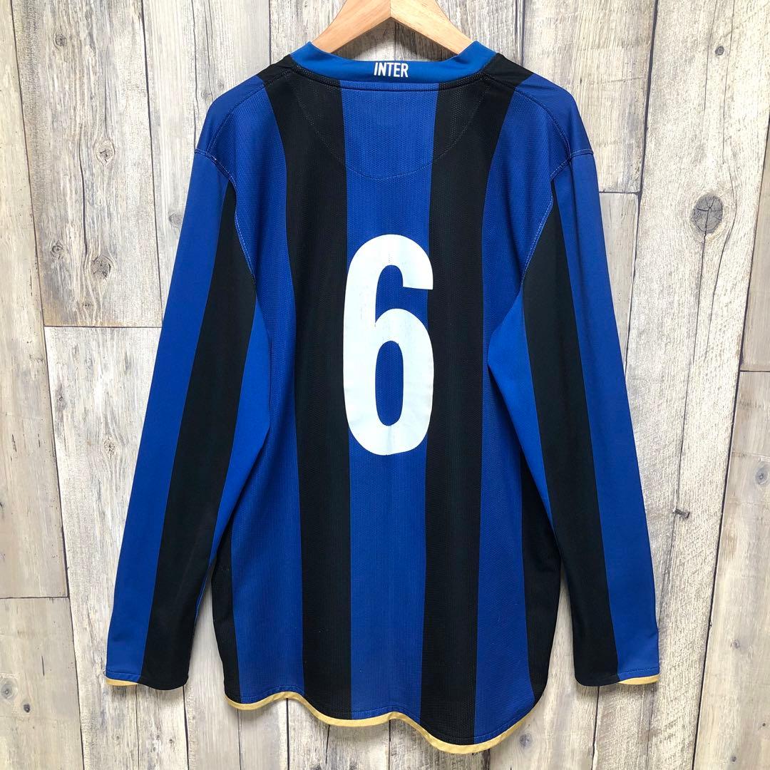 NIKE インテル 08-09 長袖 ユニフォーム ゴールドスポンサー Lサイズ