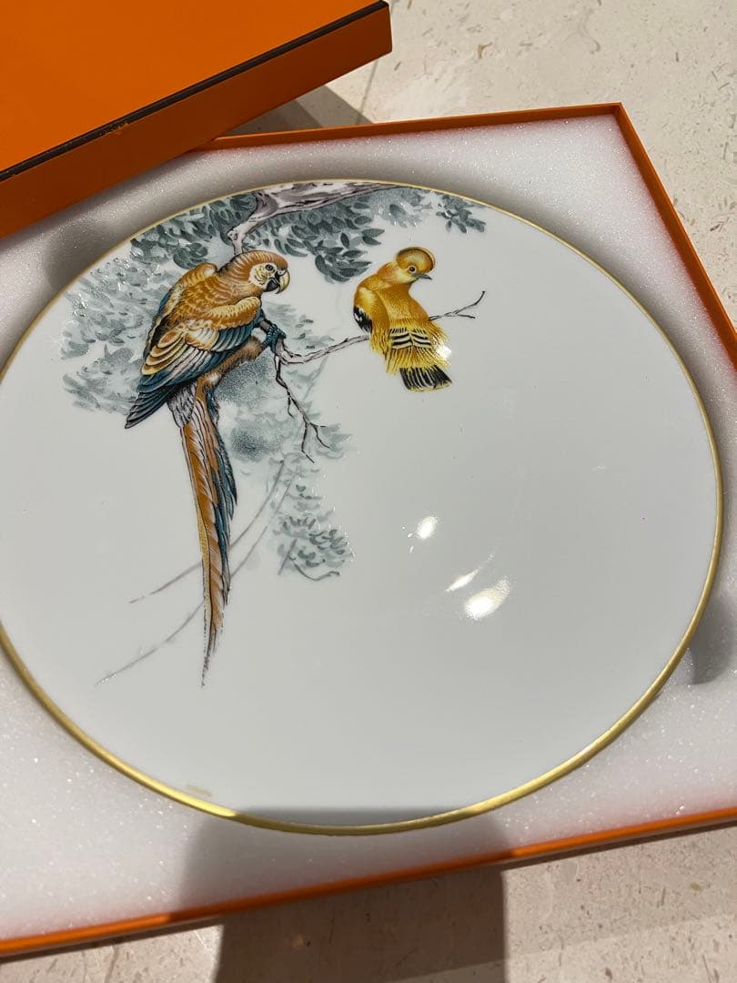 クイストゴーブラウンアズールウンブラオーバルスクエア大皿美品