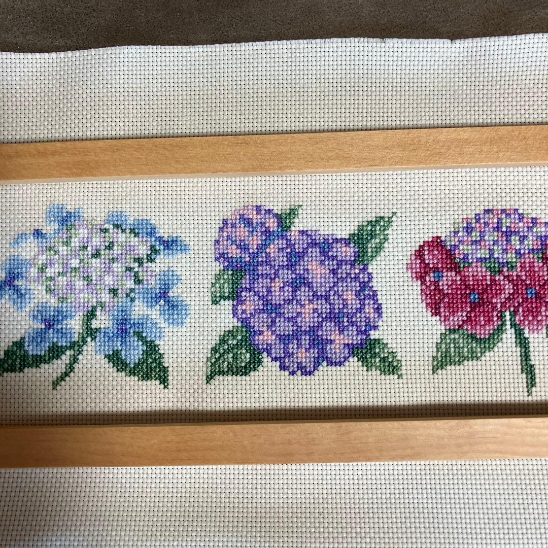 ホビーラホビーレクロスステッチ あじさい 完成品 - メルカリ