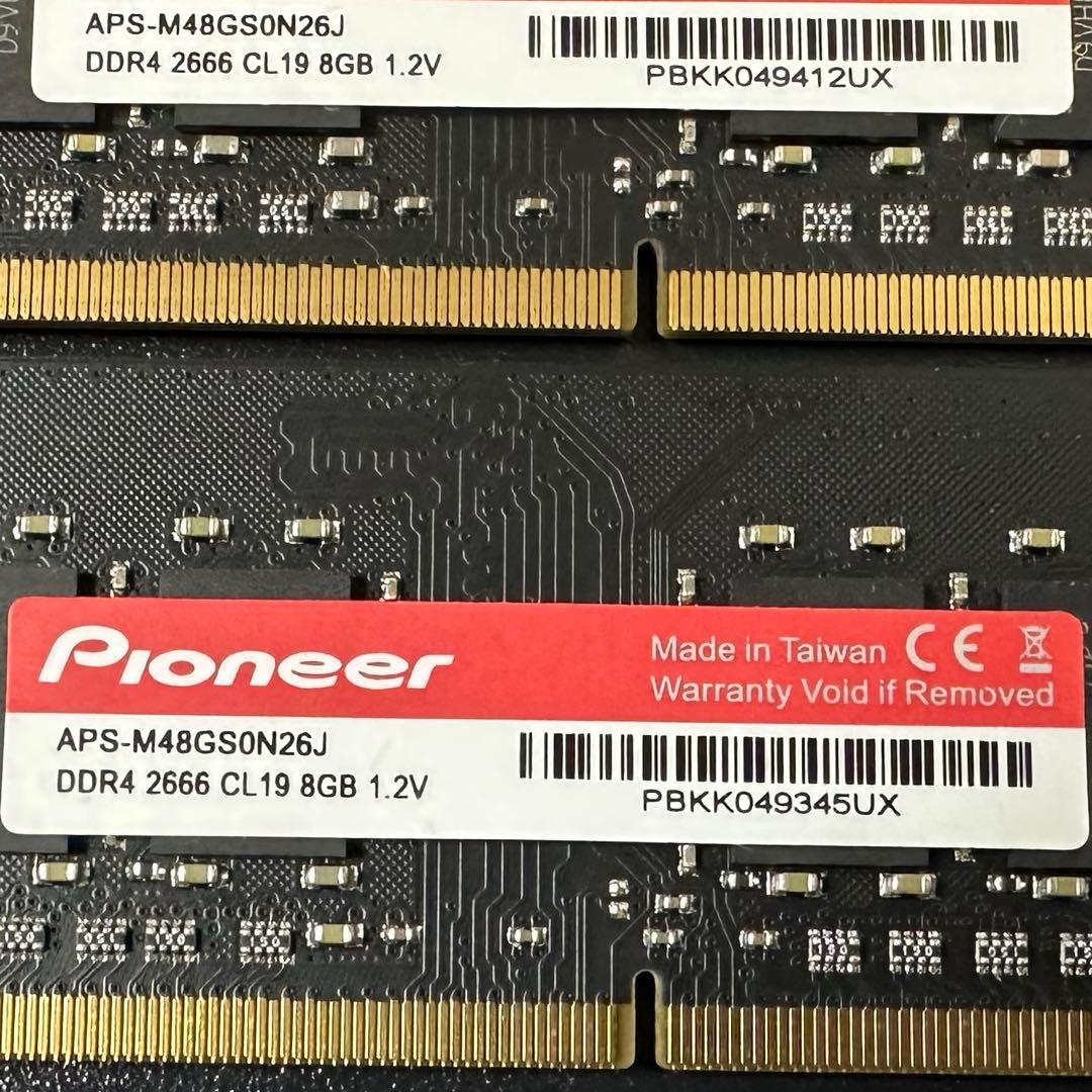 動作保証】DDR4 2666 16GB(8G×2) Pioneer 188-1 - メルカリ