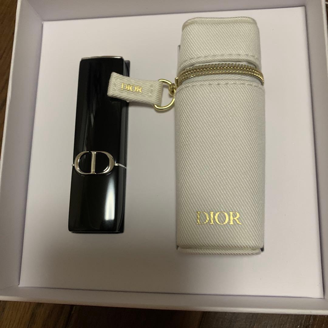 クリスチャンディオール　Dior 口紅 ブラック ホルダー付き　ノベルティ ディオール ノベルティ 口紅 リップスティックホルダーセット｜Yahoo