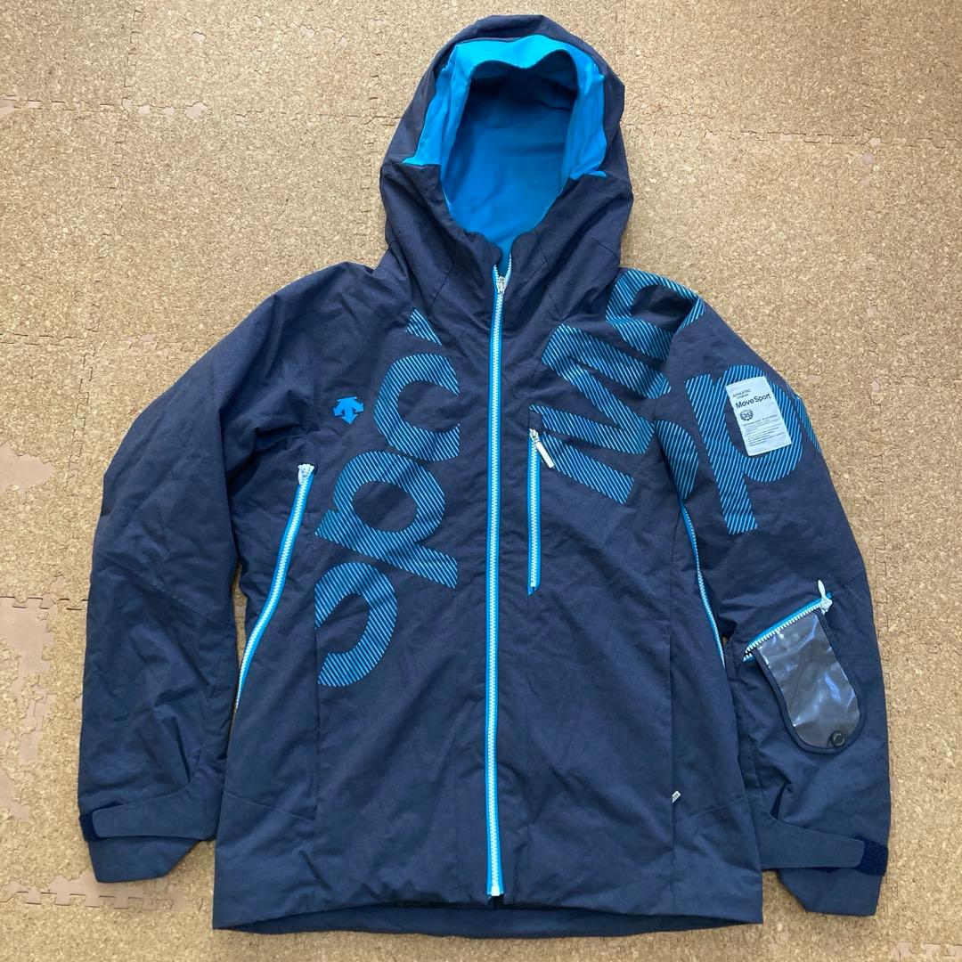 【美品】デサントdescentスキーウェアHEAT NAVIスキーLメンズ紺 DESCENTE - 【美品】デサント HEAT NAVI 中綿スキーウェア ジャケット