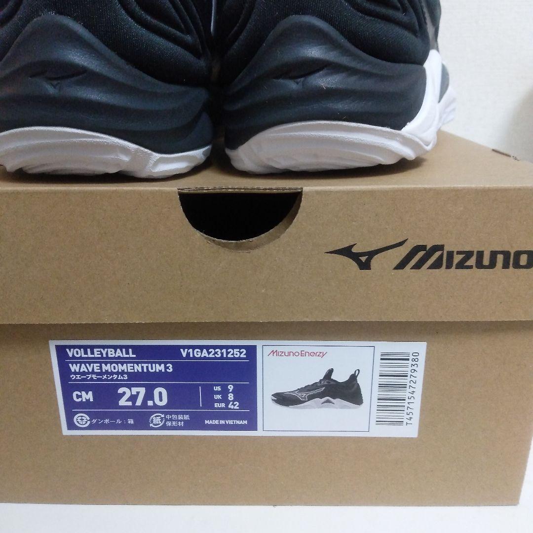 ミズノバレーボールシューズ　ウエーブモーメンタム３　27.0cm