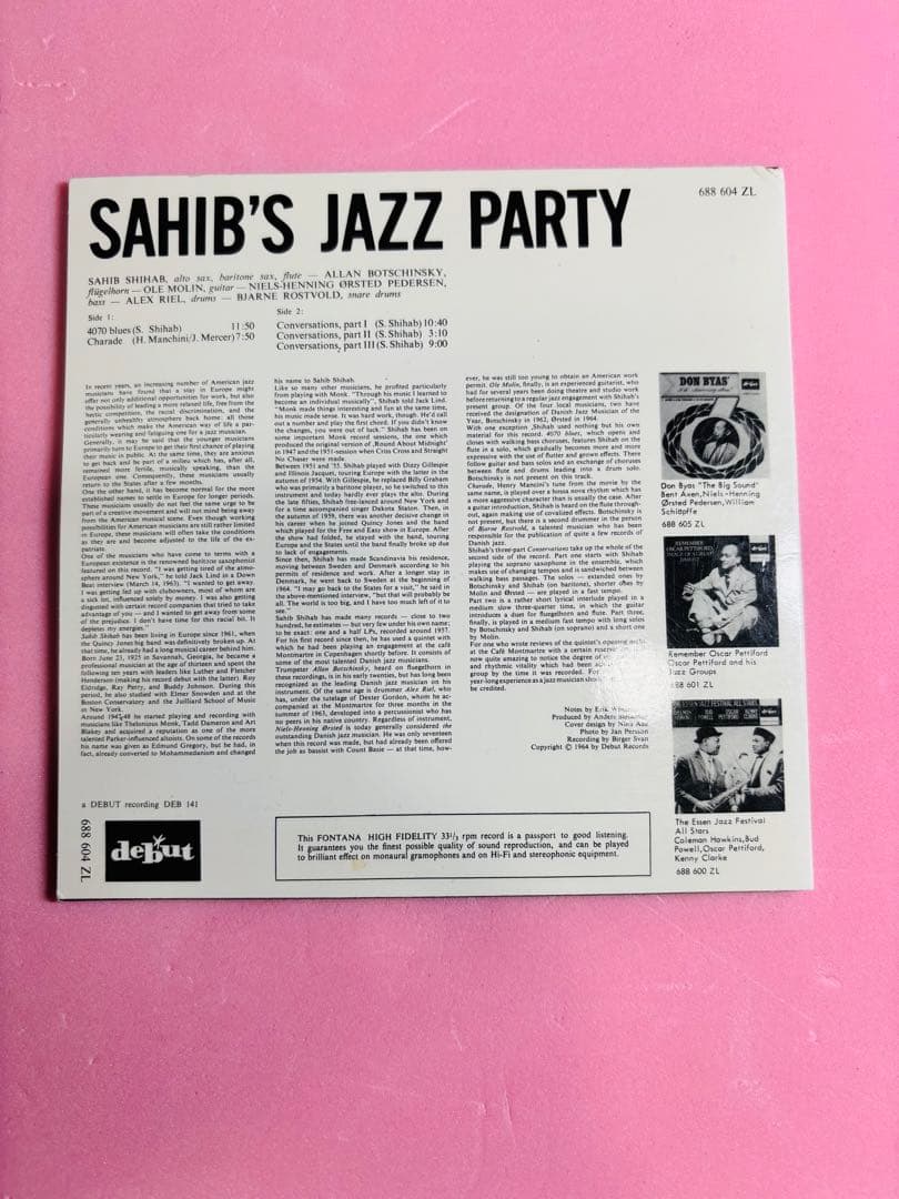 SAHIB'S JAZZ PARTY / SAHIB SHIHAB 紙ジャケ - メルカリ