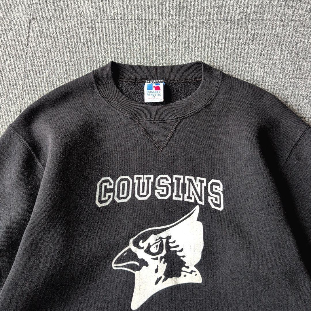 USA製 90s ラッセル ビンテージ スウェット ブラック プリント M