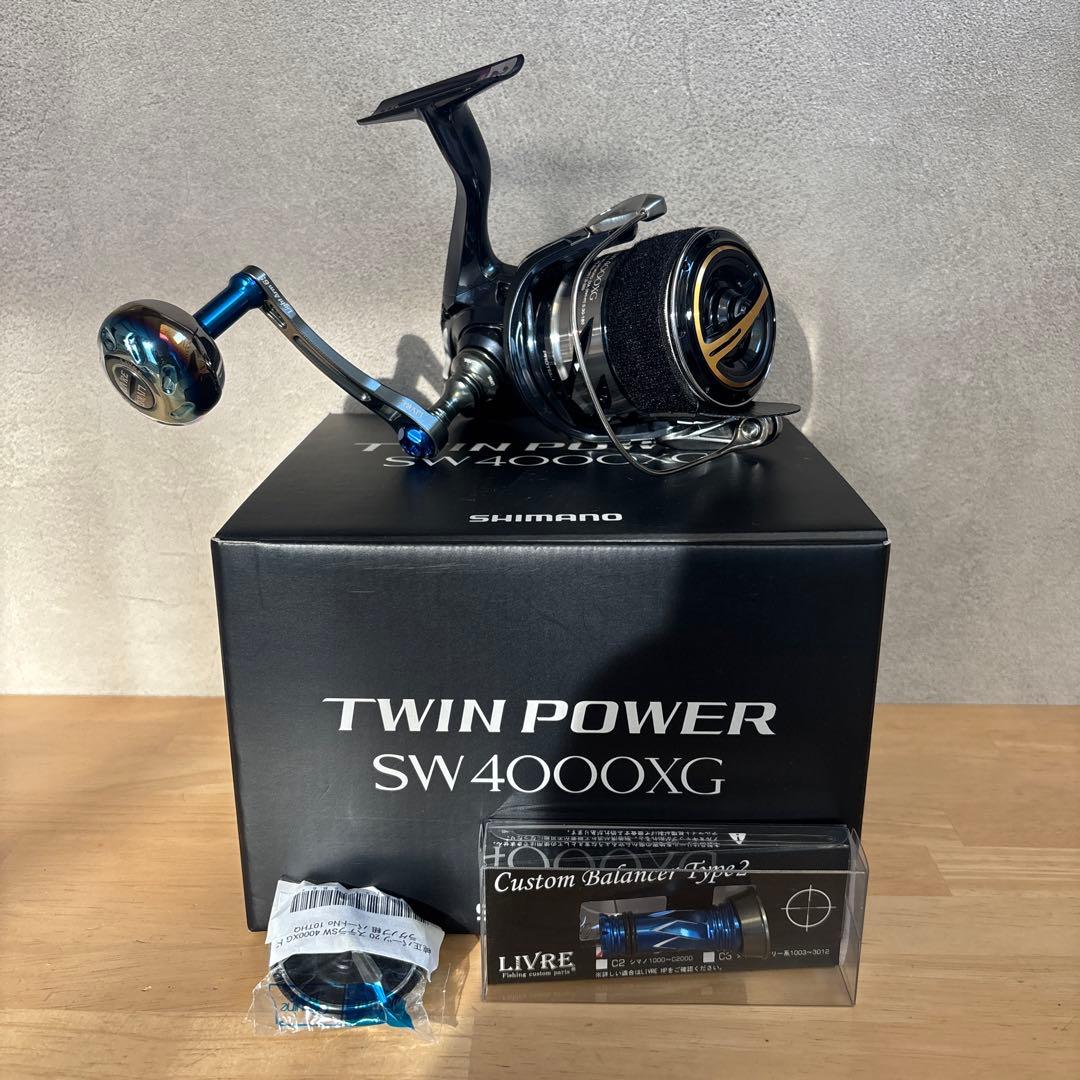 21ツインパワーsw 4000xg リブレハンドル付き - メルカリ