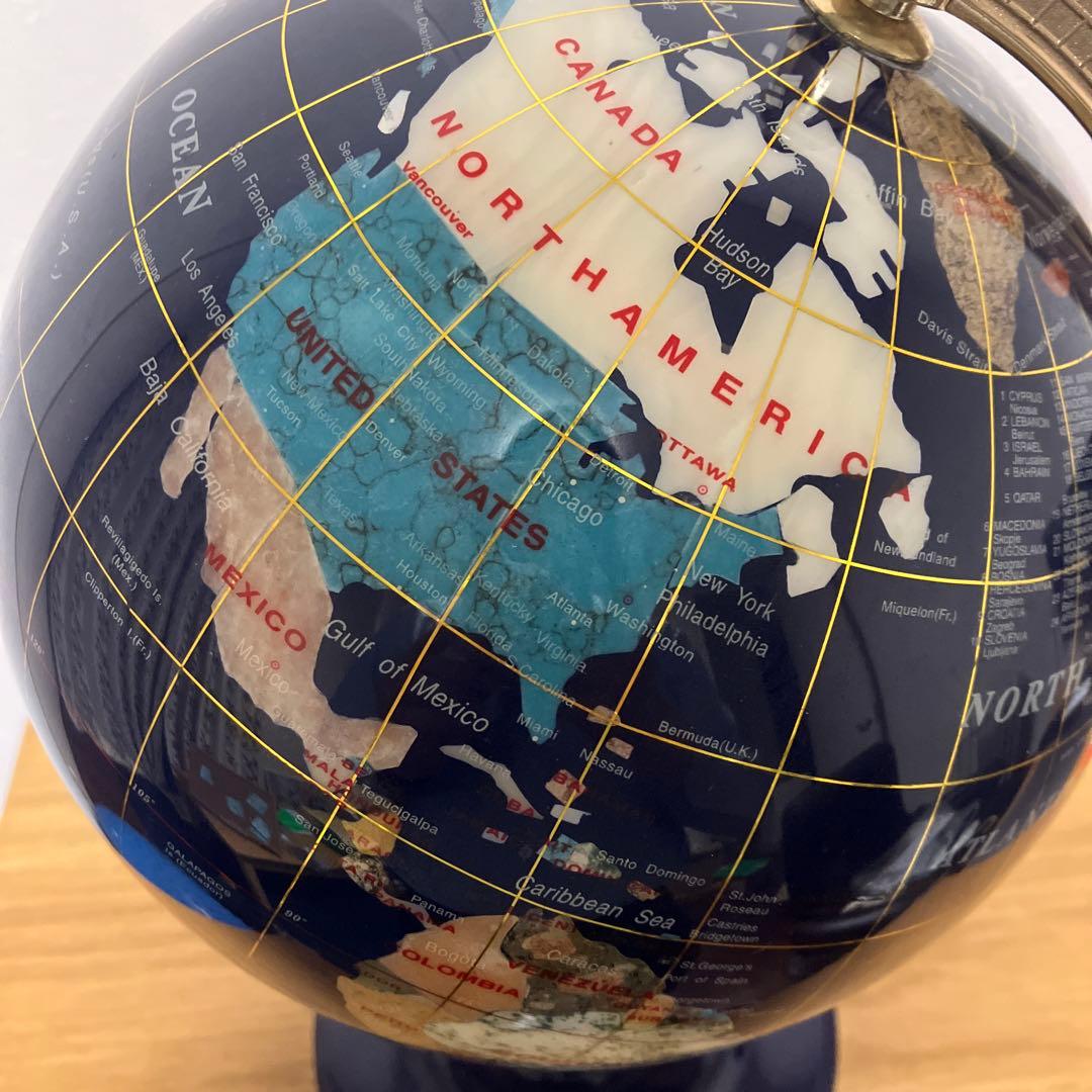 ブ*フ様 工芸品 天然石地球儀 ラピスラズリ他 パワーストーン 開運 44