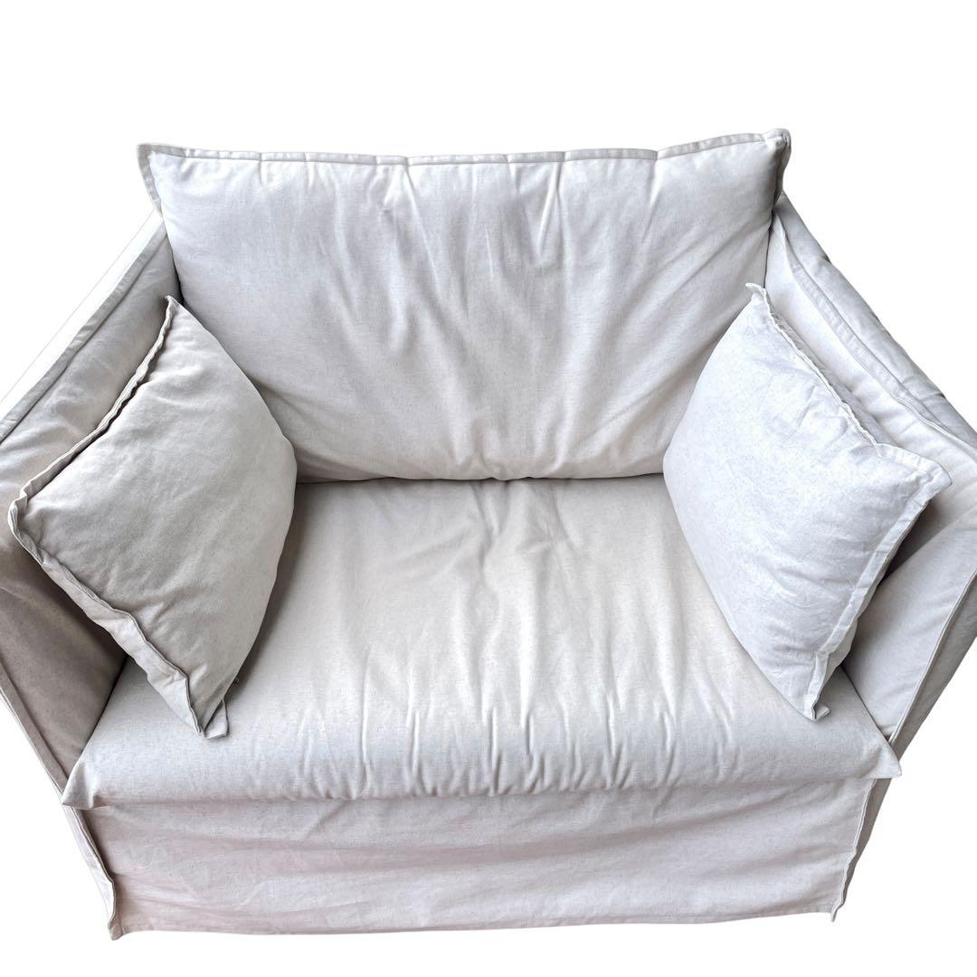 廃盤品】 ikea イケア バックセーレン 1.5人掛 ナチュラル ホワイト