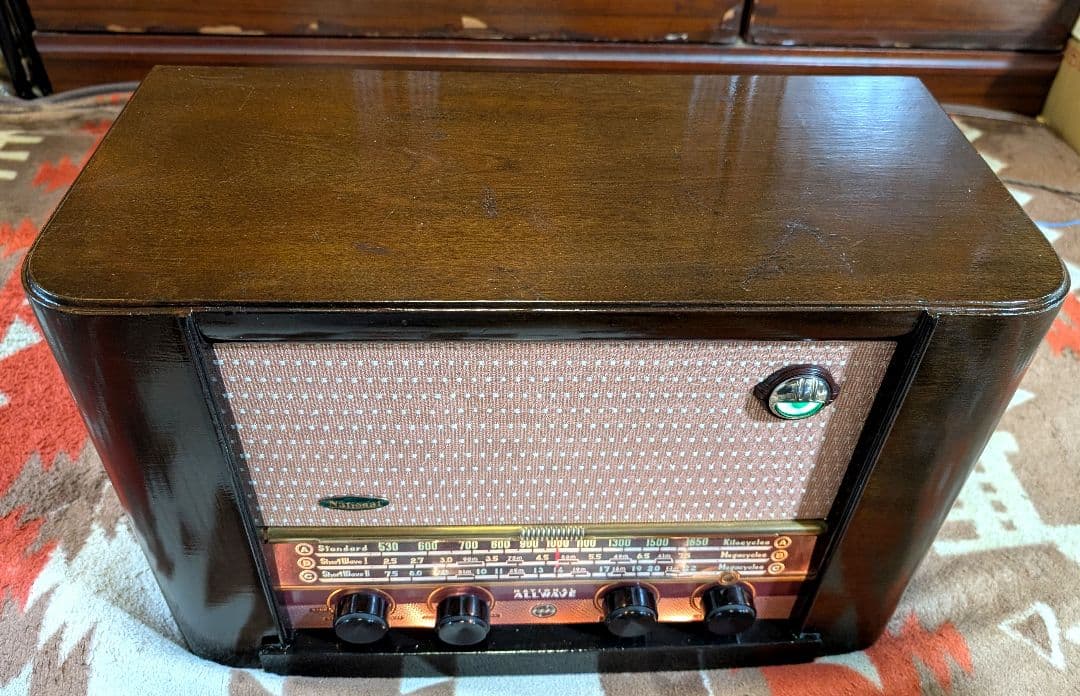 ナショナル 7球AS-450 昭和レトロ真空管ラジオ オールバンド - メルカリ