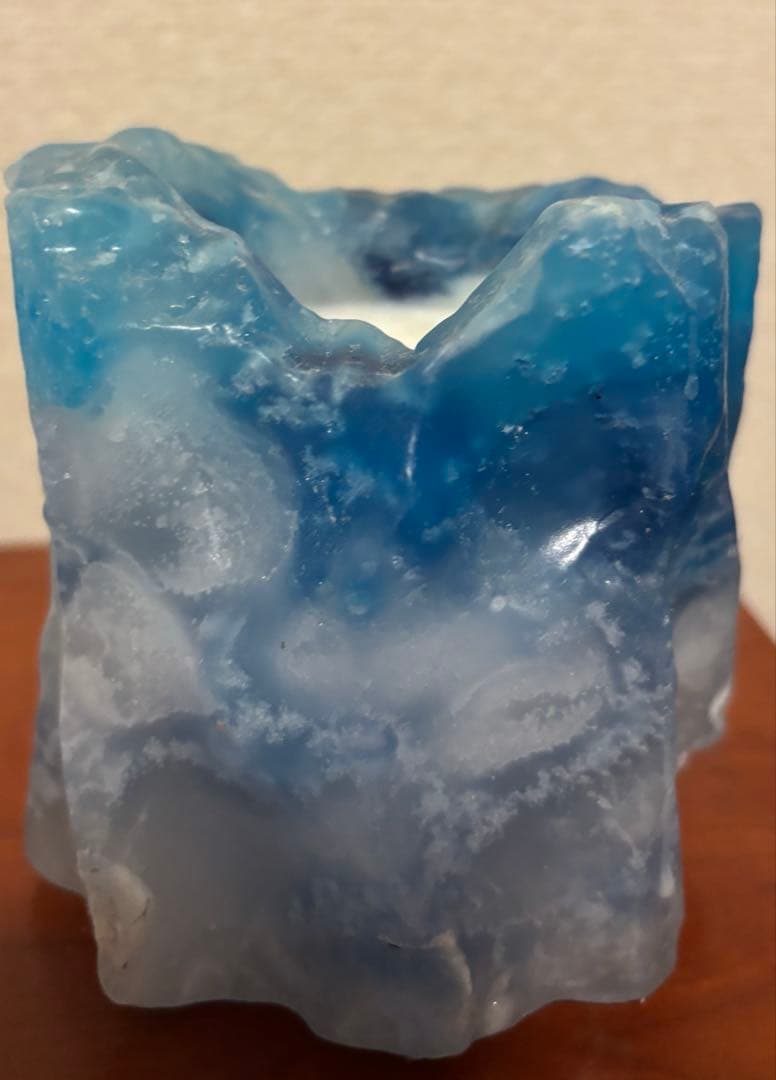 ミナイマサシ キャンドル ROSOKU MINAI アート オブジェ ブルー ミナイ マサシ / MASASHI MINAI | 彫刻キャンドル 光の透け具合や灯