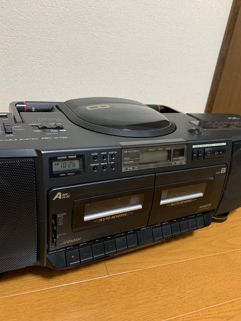 ビクター Victor RC-X70 CDラジカセ Wカセット ジャンク - メルカリ