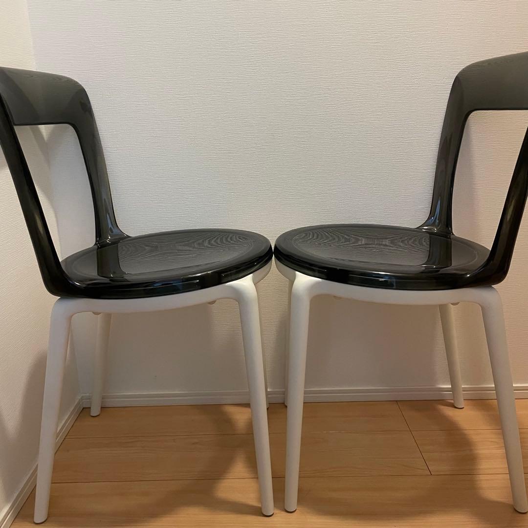 2脚セット】ソフトラインLUNA ルナスタッキングチェアダイニングチェア