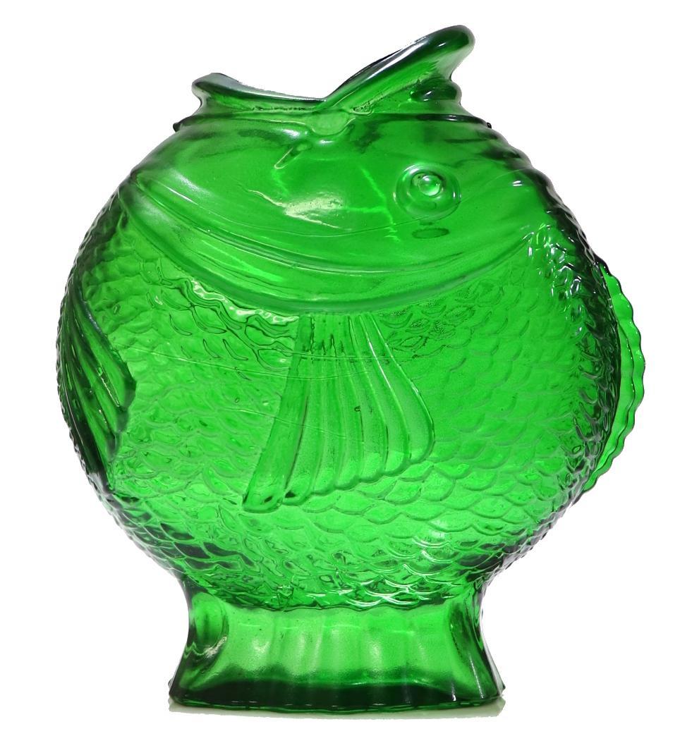 オールド・バカラ 超希少 1889年 パリ万国博覧会試作品 緑硝子 大型花瓶 魚 Sommelier－ 連載5 日本の芸術がオールドバカラに影響を与えた時代