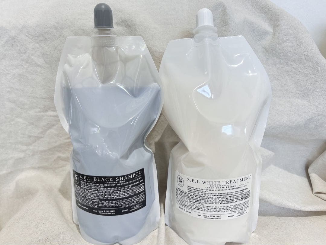 髪質改善】SELブラックシャンプー&トリートメント1000ml - メルカリ