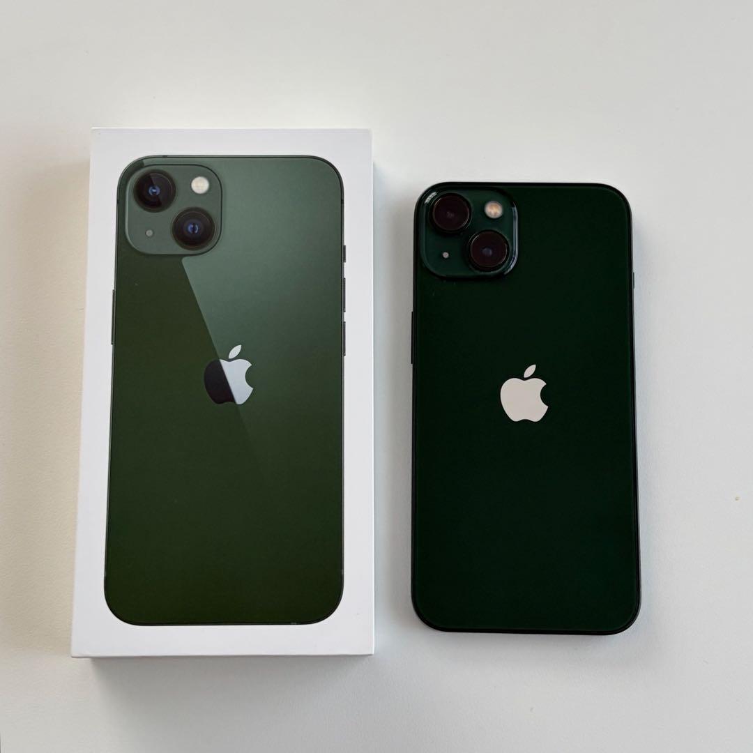 iPhone 13 グリーン 128GB SIMフリー【純正バッテリー100%】 - メルカリ