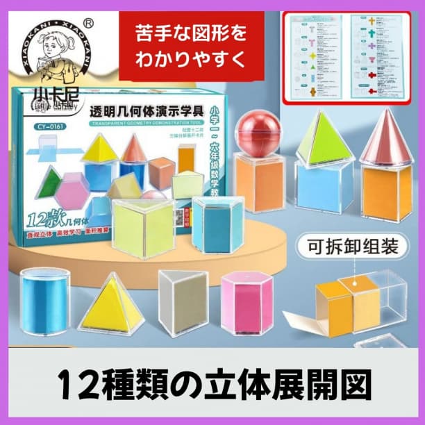 立体展開図 算数 知育 模型 図形 お受験 小学校 小学校受験 おうち算数