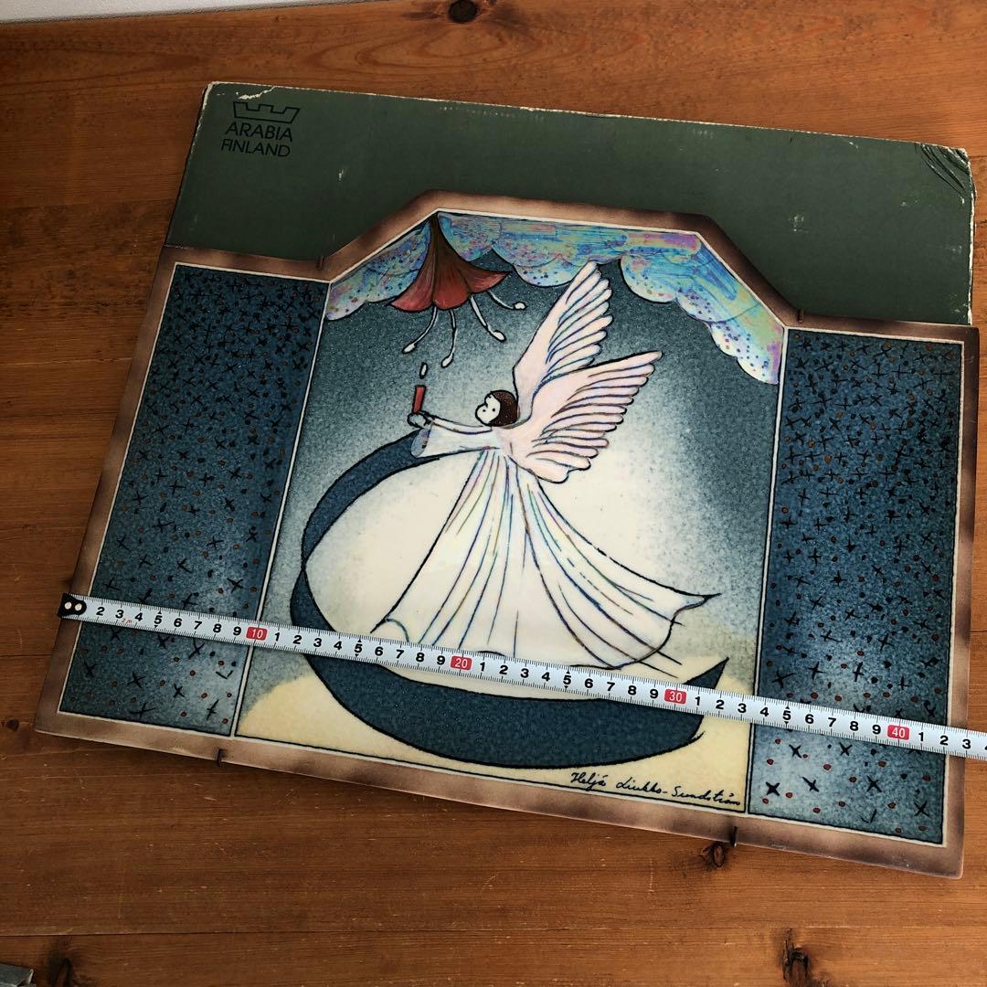 ARABIA アラビア ヘルヤ 陶板 大 天使 陶板画 Laatta タイル絵
