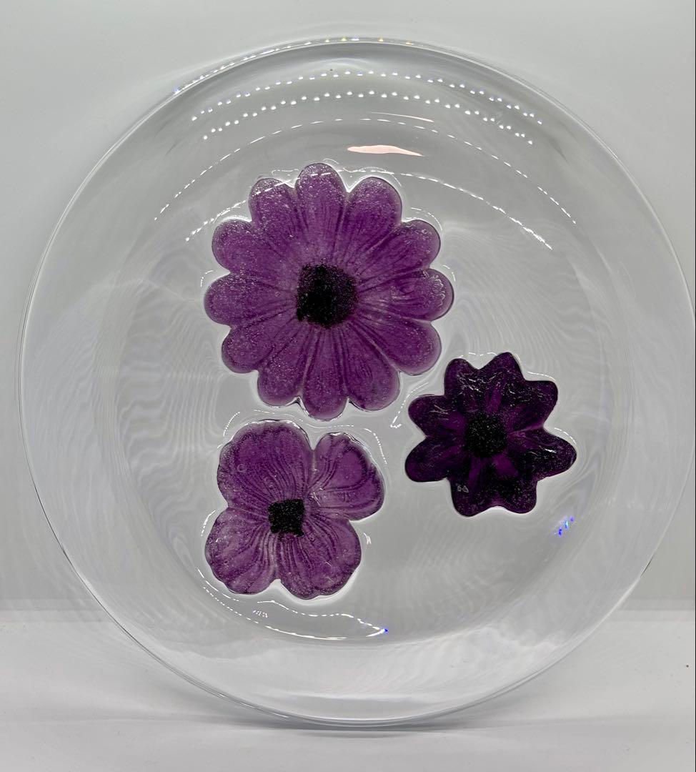 Daum（ドーム） フランス クリスタル フラワーモチーフ ボウル P-3m