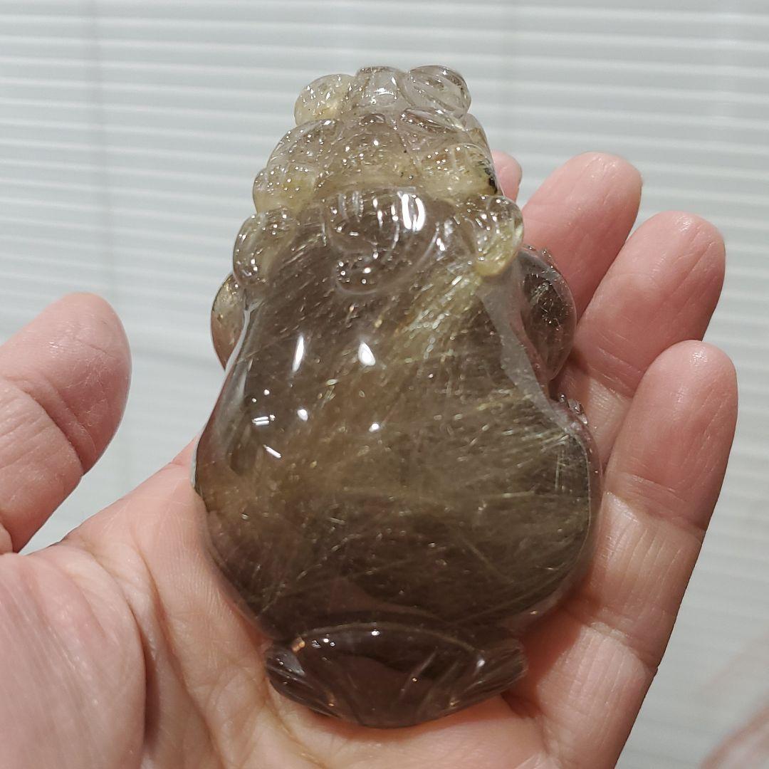 ルチル貔貅 楽天市場】希少品 ゴールドルチルクォーツ 貔貅 彫刻品 天然石 金針