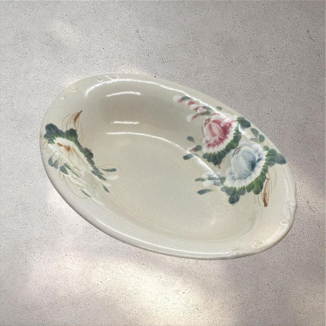 VNEM1-14-1) ベトナム ソンベ焼き 深皿 グレージュ ナンセラミック