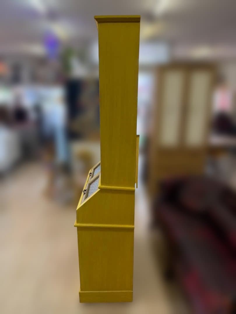 カントリー ガラスキャビネット コレクションラック レトロ 棚