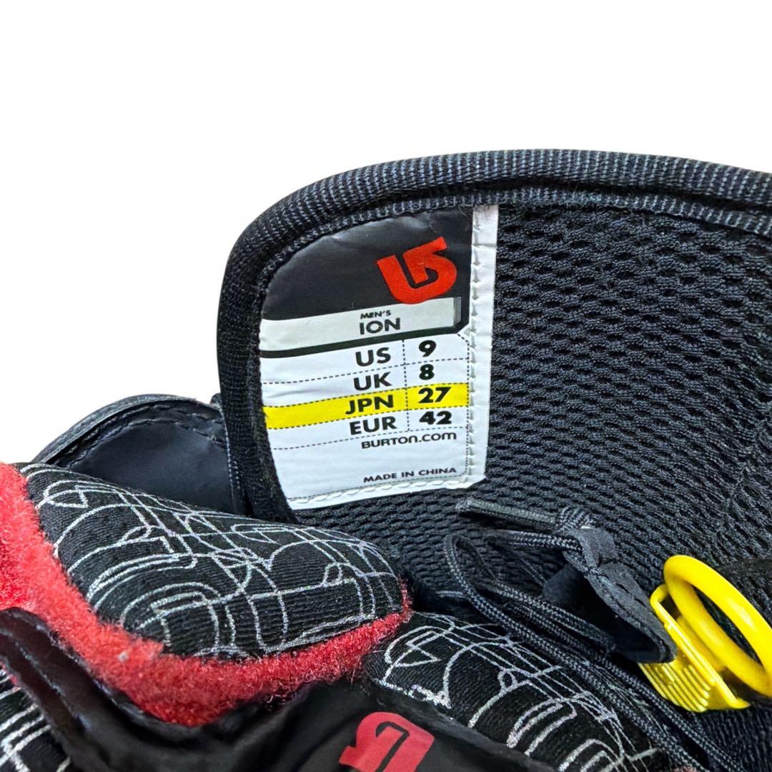 名作】BURTON ION メンズ 27cm ハイエンドブーツ 赤黒 US9 - メルカリ