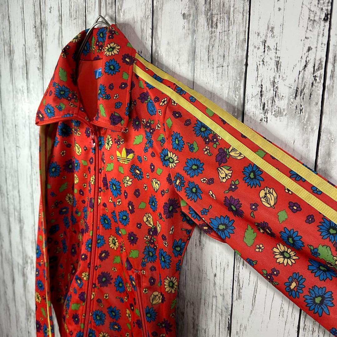 アディダス】トラックジャケット☆ジャージ☆花柄☆トレフォイル刺繍